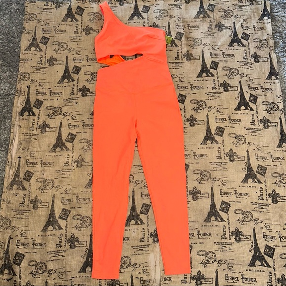 Free People Movement NWT! Orange Transcend Limits Onesie Size S - Picture 4 of 17